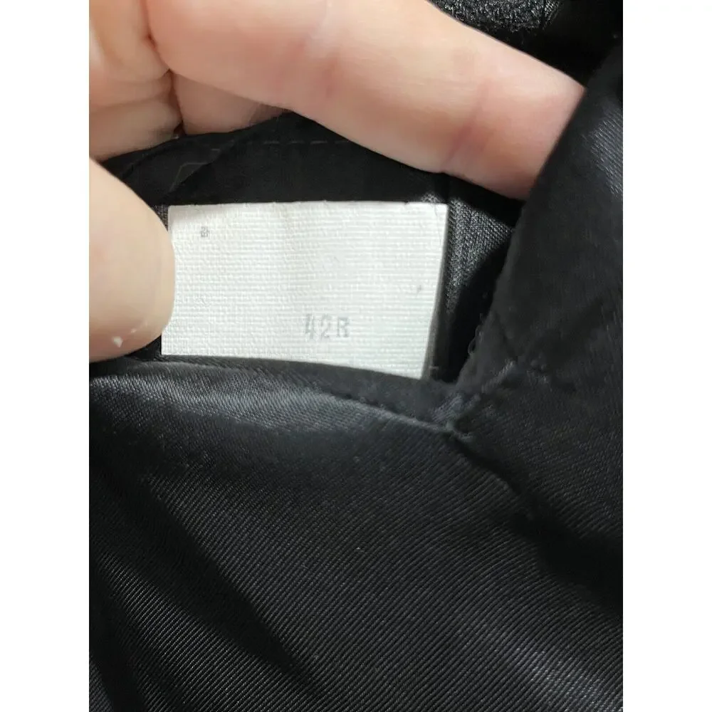 Oscar De La Renta Sports Coat Men 42R‎ Black Blazer Single Breasted Jacket